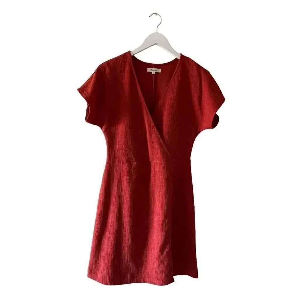 Madewell Cross-Front Bohemian Flutter-Sleeve Mini… - image 4